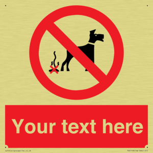 Custom No Dog Fouling Sign